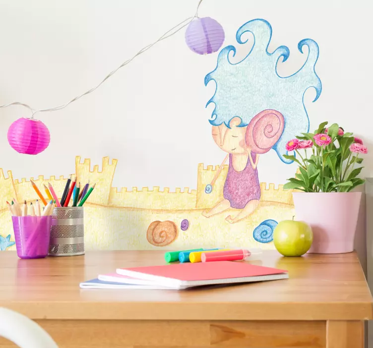 Rozmarná šnečí postava samolepka pro děti - TenStickers