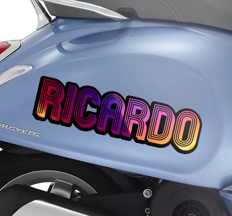 Rozostřit lesklý obrys název motocyklový obtisk - TenStickers