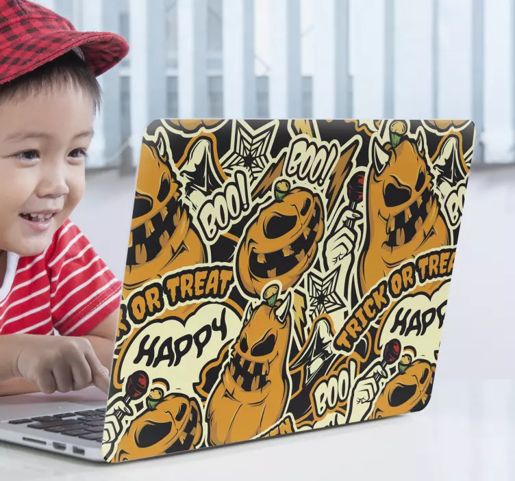 Roztomilý duch vzor halloween nálepka - TenStickers