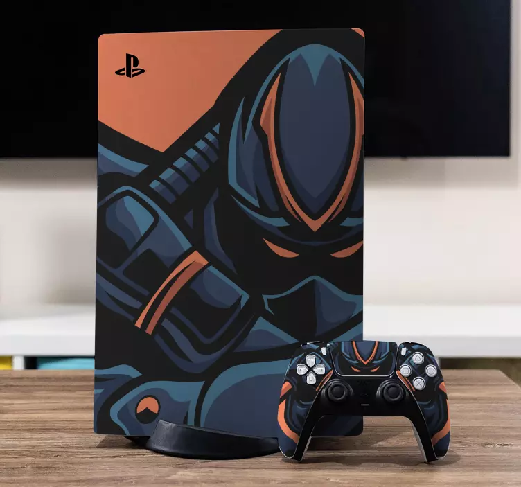 Rozzlobený ninja herní štítek playstation - TenStickers