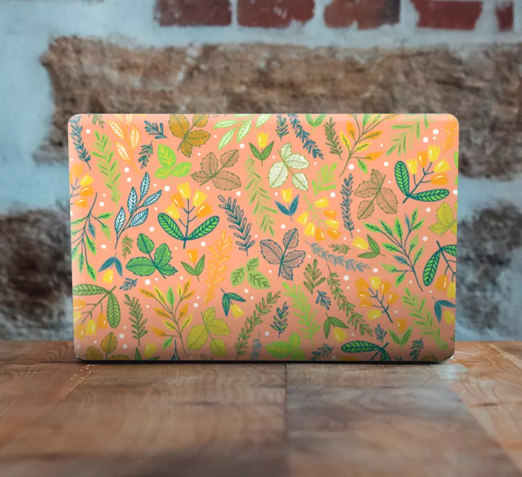 Ručně tažené podzimní květiny notebook kůže - TenStickers