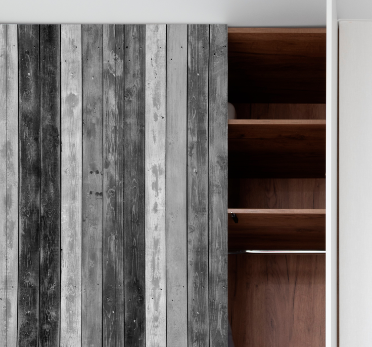 Rustikální šedá dřevěná prkna nálepky na nábytek - TenStickers