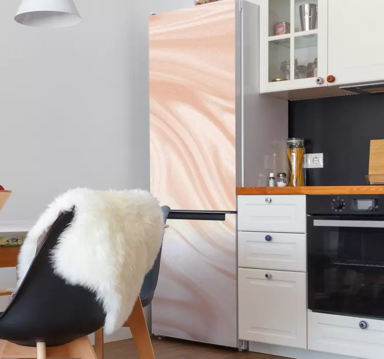 Růžový mramor lednice vinyl obtisk - TenStickers