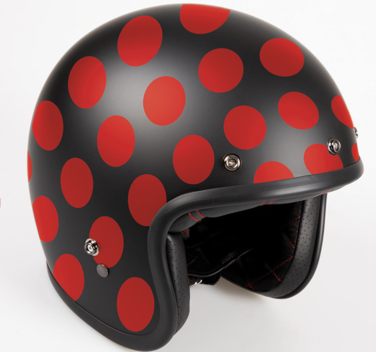 Sada červených teček samolepka na motorku - TenStickers