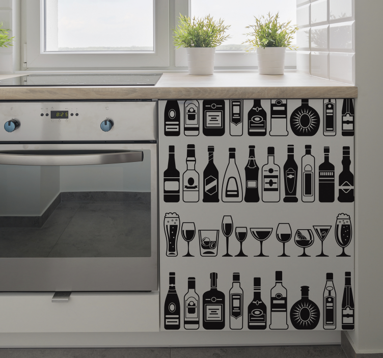 Sada lahví nábytku nálepka - TenStickers