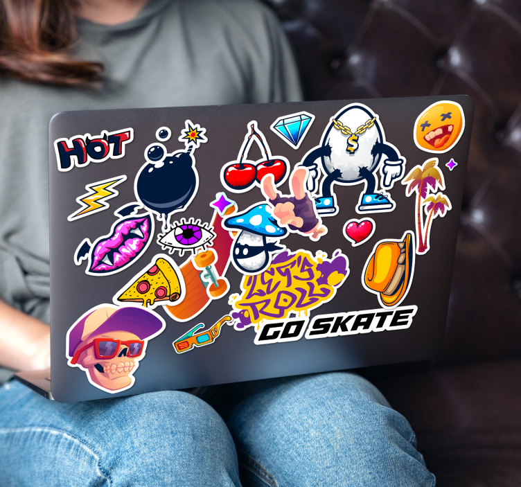 Sada návrhů Nálepka na laptop - TenStickers