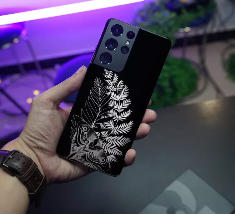 černobílý motýl samolepka samsung - TenStickers