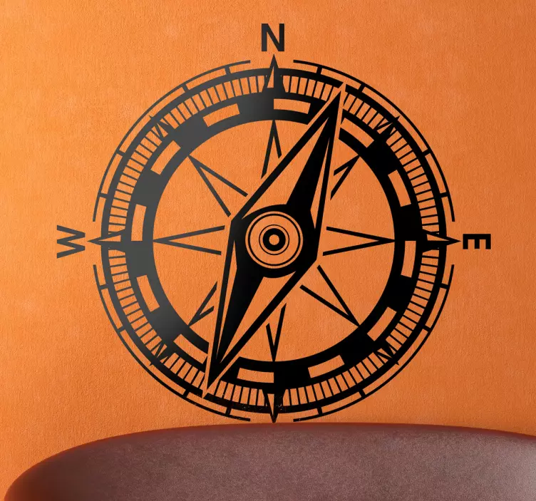 Samolepka geografického kompasu - TenStickers