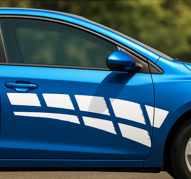 Samolepka na auto jednofarebné abstraktní pruhy - TenStickers