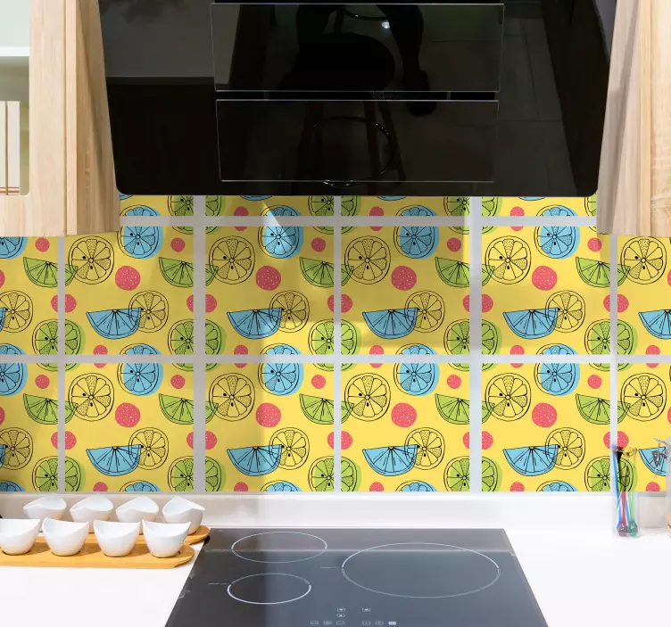 Samolepka na dlaždice s ovocným vzorem - TenStickers