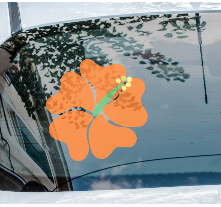 Samolepka na auto s květem ibišku - TenStickers
