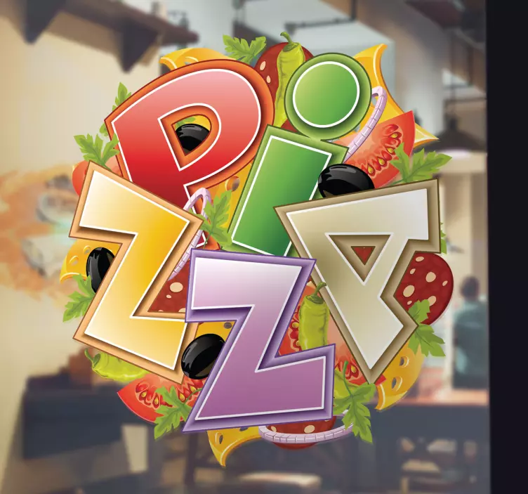 Samolepka na logo pizzy - TenStickers