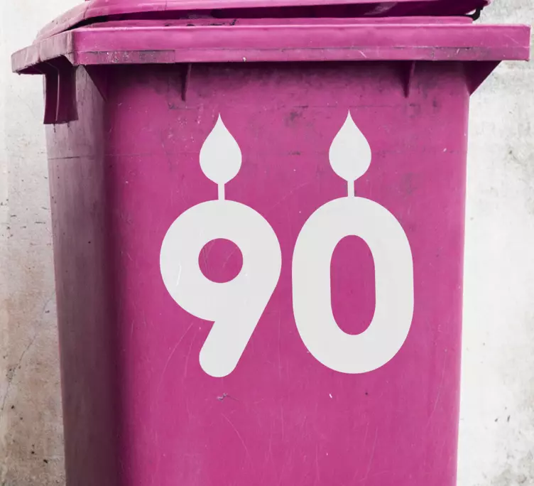 Samolepka na narozeninové svíčky ve tvaru čísla - TenStickers