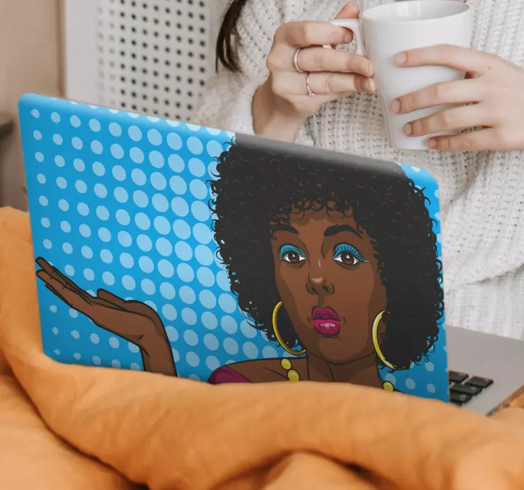 Samolepka na notebook elegantní portrét ženy - TenStickers