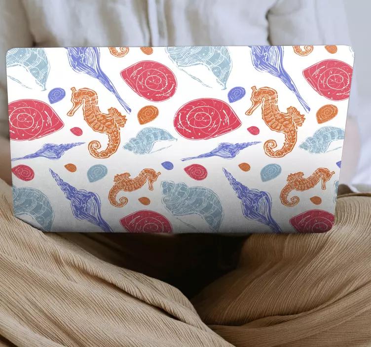 Samolepka na notebook s motivem mořského koníka - TenStickers