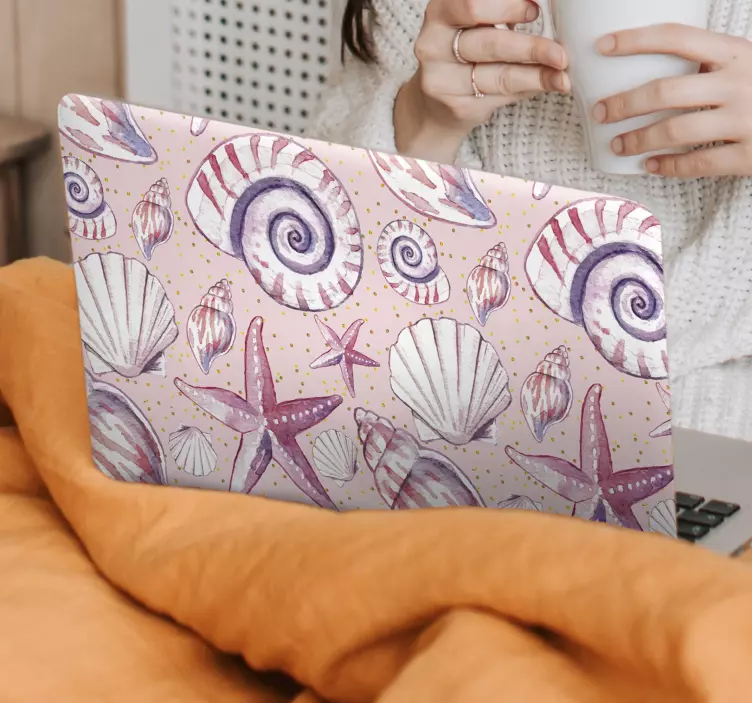 Samolepka na notebook skořápky a souhvězdí - TenStickers