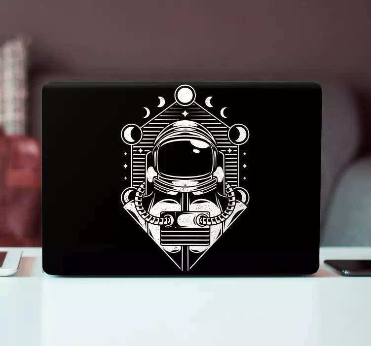 Mimozemšťan vesmír vintage design laptop skiny - TenStickers