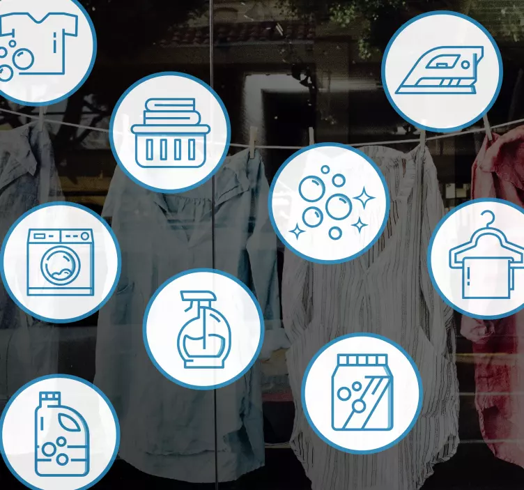 Samolepka na výkladní skříň na prádlo - TenStickers