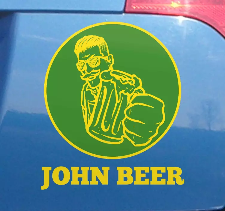 Vinylová samolepka na pivo od johna - TenStickers