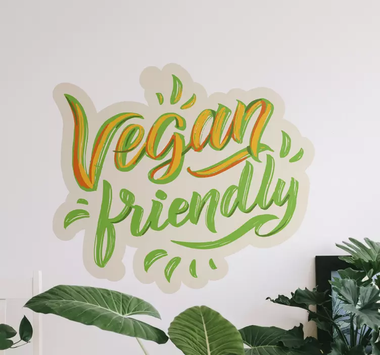 Samolepka na výlohy vegan přátelský prohlášení - TenStickers