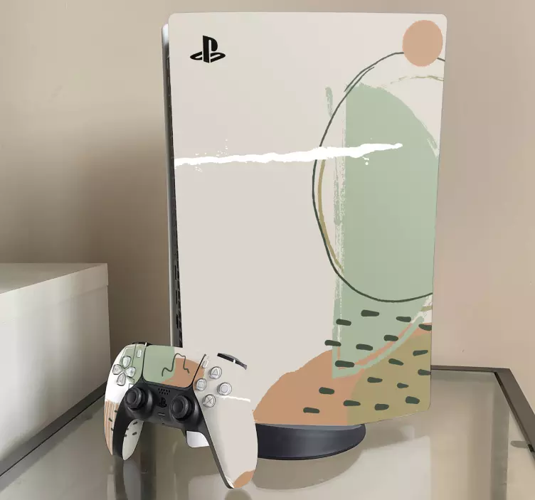 Samolepka abstraktní malované tapety ps5 - TenStickers