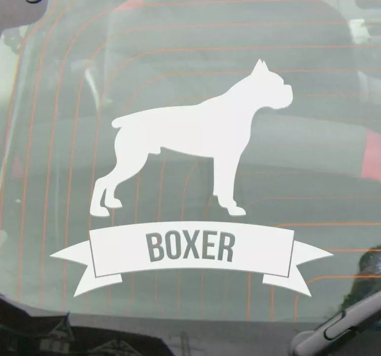 Samolepka na zeď psí boxer - TenStickers