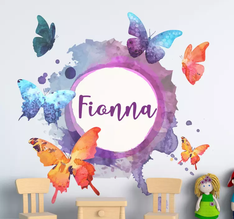 Samolepka pro děti barevná kompozice motýlů - TenStickers