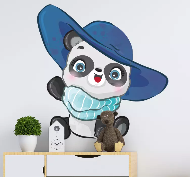 Samolepka pro děti Šťastná panda postava - TenStickers