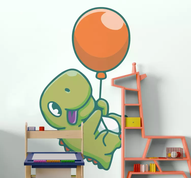 Samolepka pro děti veselý dinosauří balón - TenStickers