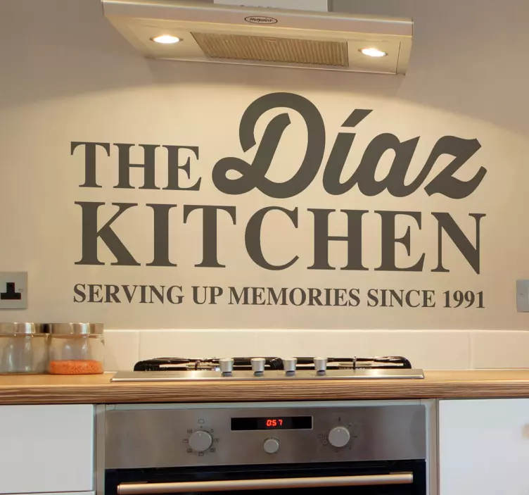 Samolepka pro kuchyňskou plochu přizpůsobitelná pro rodinu - TenStickers