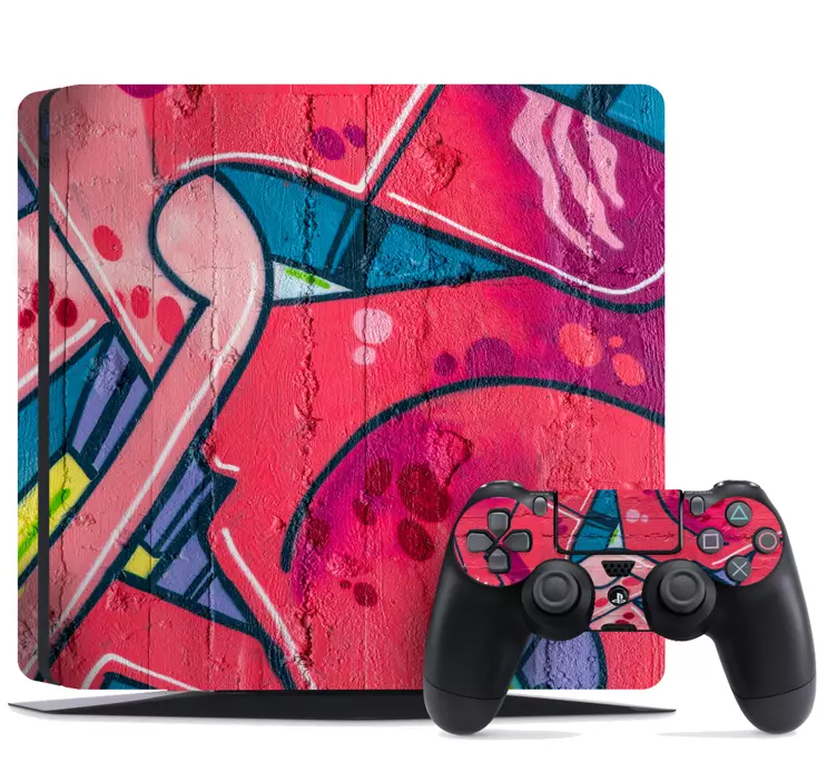 Samolepka ps4 v živém graffiti stylu - TenStickers