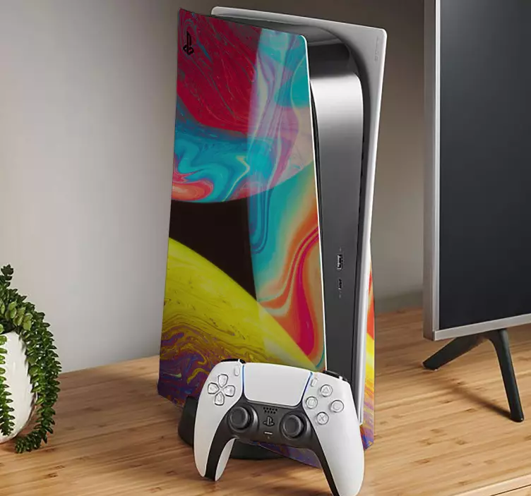 Samolepka ps5 vz vibrante kosmické vzory - TenStickers