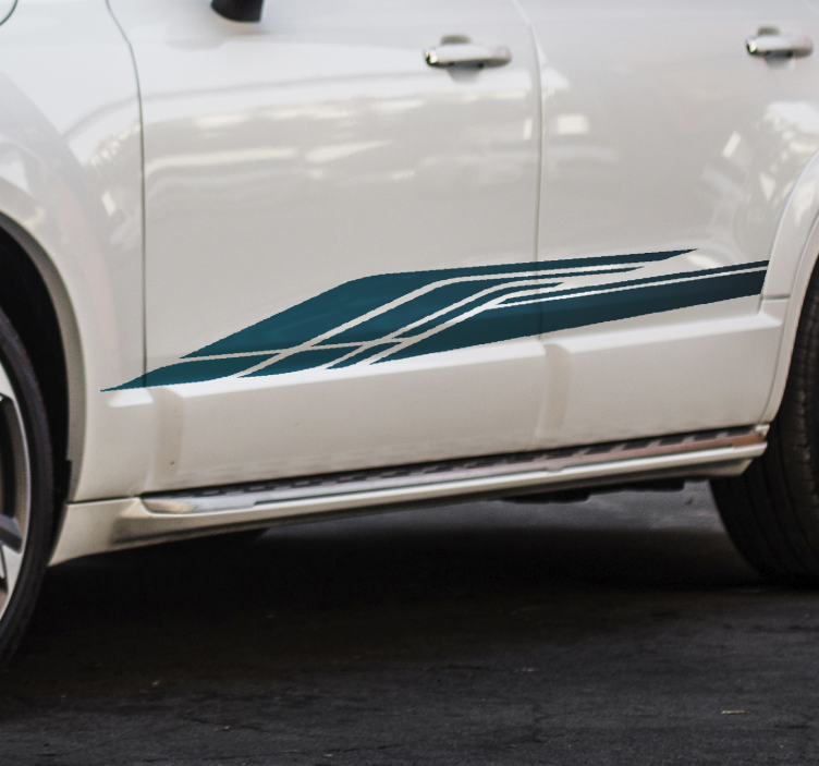 Nálepka na auto s modrým pruhem - TenStickers