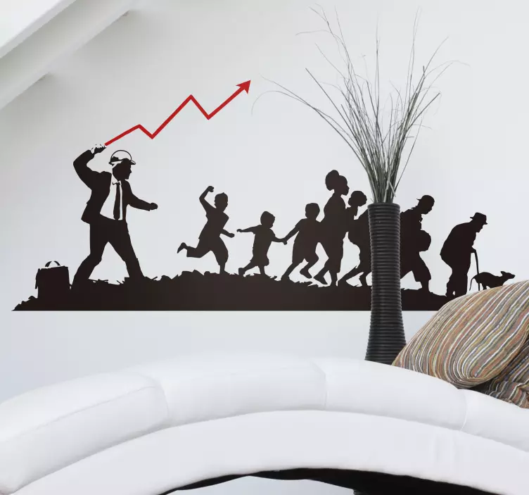 Banksy diktatura vinylová samolepka na zeď - TenStickers