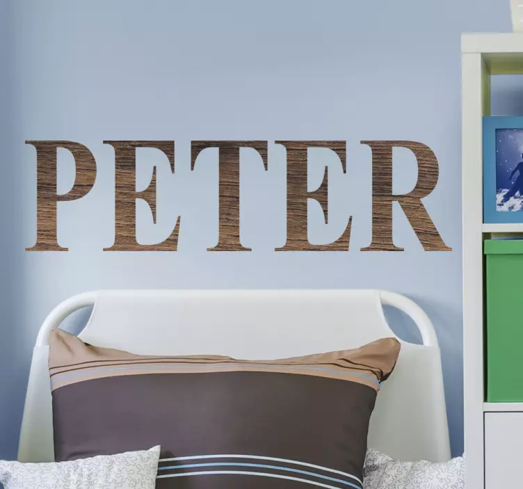 Nálepka s názvem dřevo efekt - TenStickers