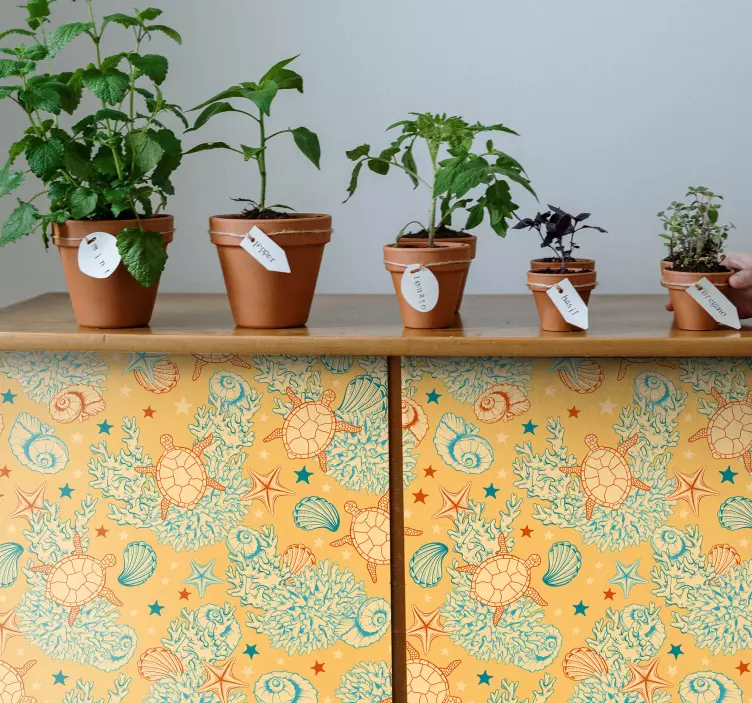 Samolepka s přírodou korály a mořský život - TenStickers