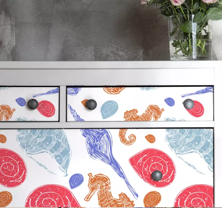 Samolepka s rybou barevné mořské tvory - TenStickers