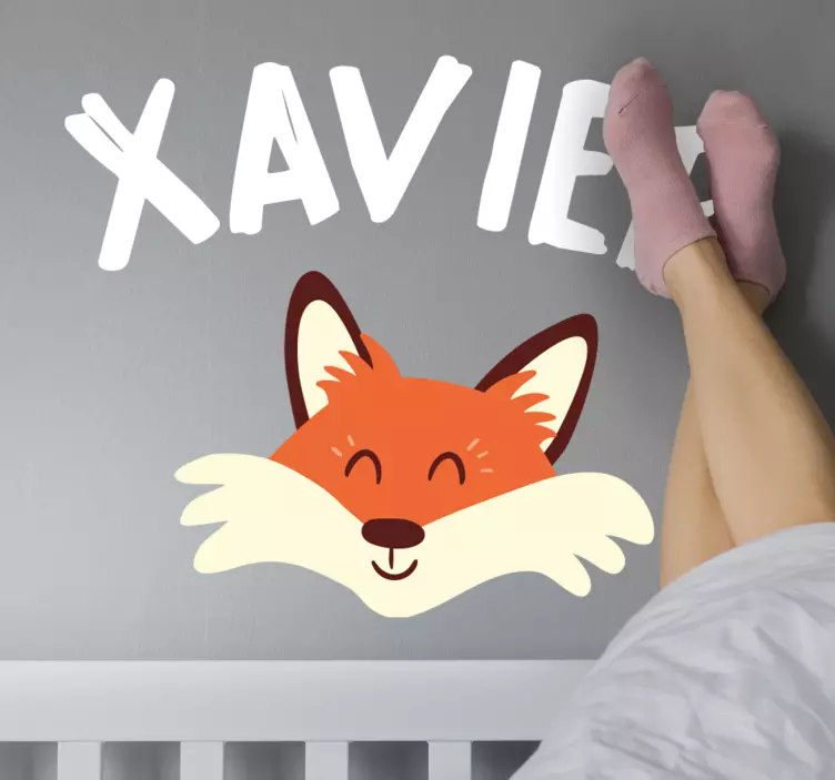 Samolepka se zvířaty hravá liščí hlava - TenStickers