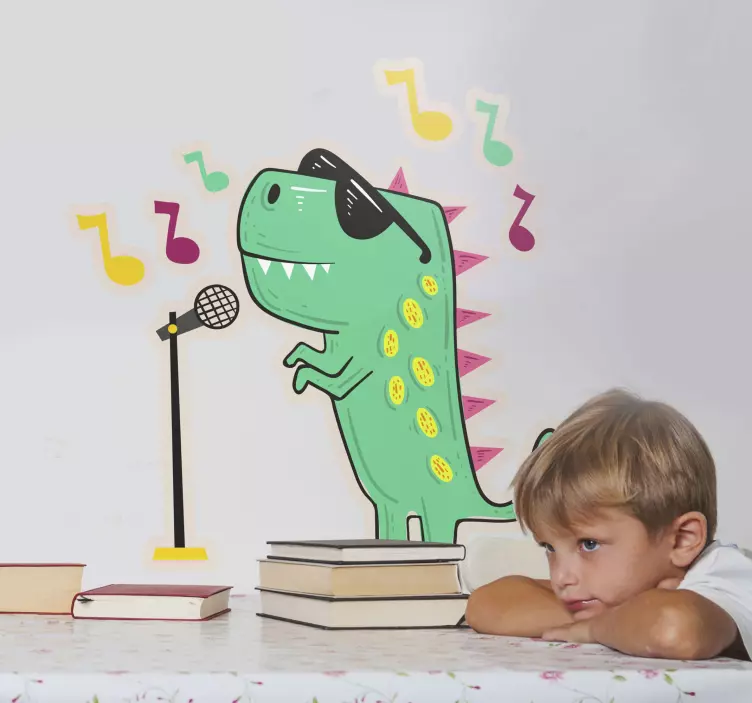 Samolepka zpívajícího dinosaura - TenStickers