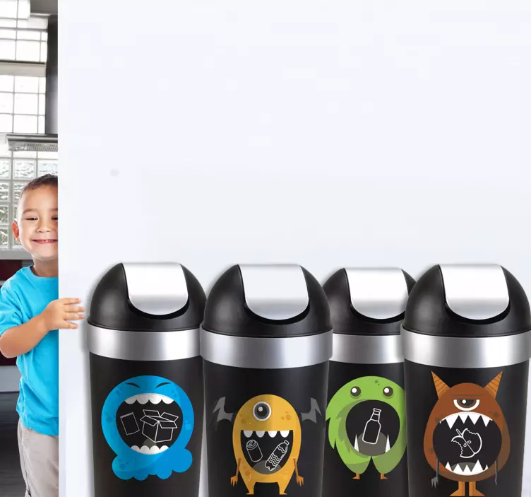 Samolepky na smíšený recyklační koš - TenStickers