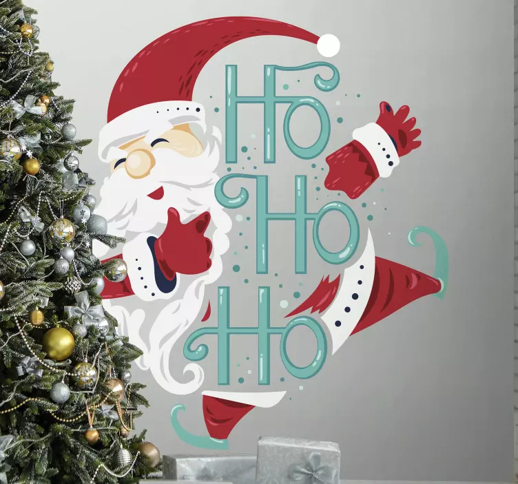 Vánoční nálepka santa claus ho - TenStickers