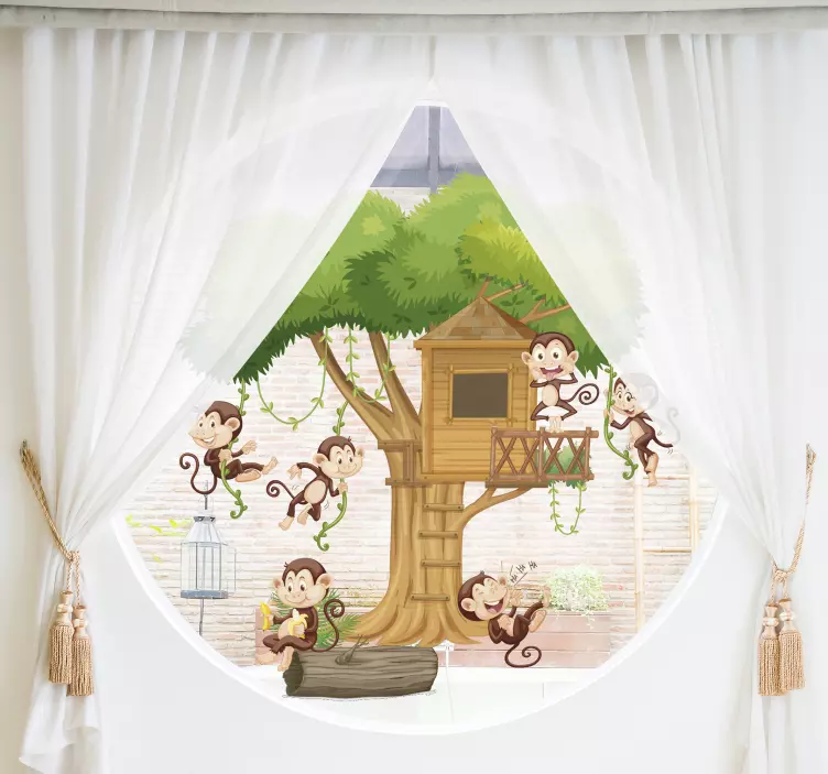 Nálepka okna savany zvířata - TenStickers