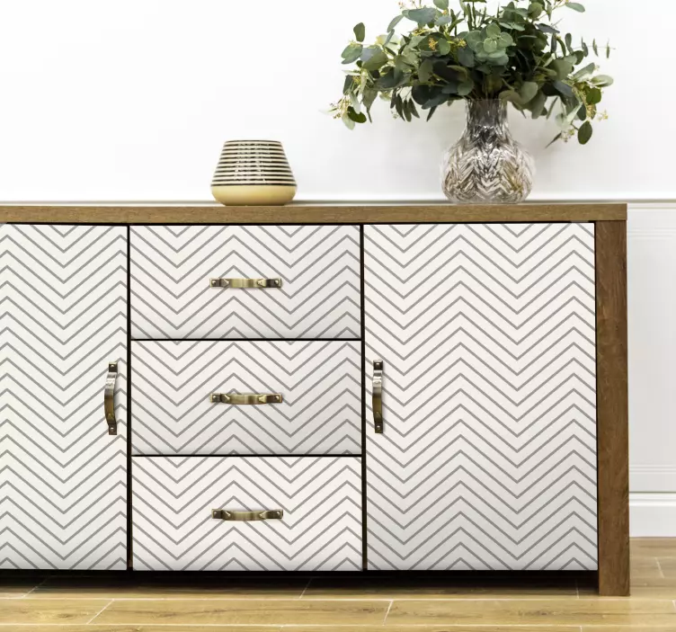 Nálepka na nábytek šedých čar - TenStickers