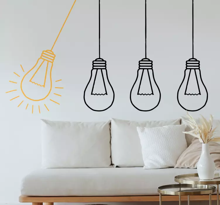 Severské žárovky vánoční nálepka - TenStickers