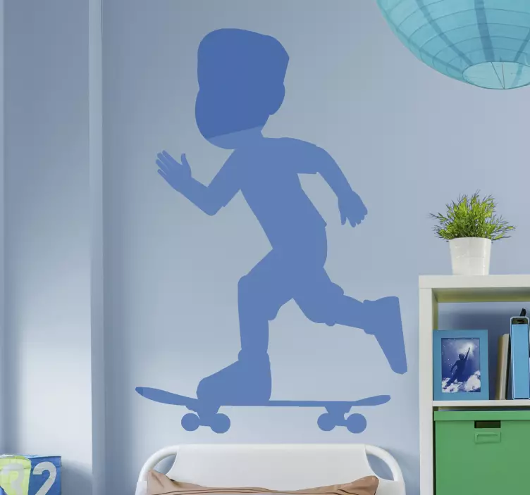 Silueta bruslař běží obtisk - TenStickers