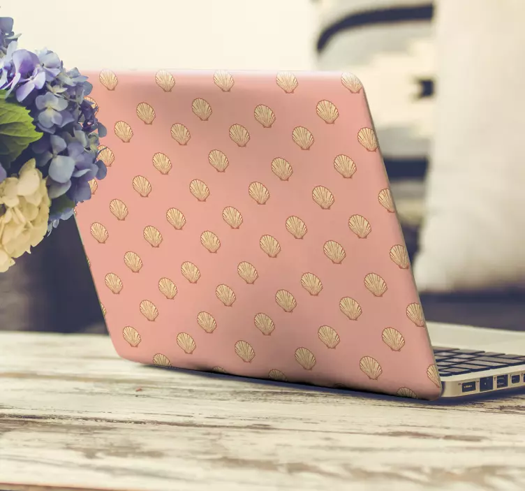 Symetrické mušle na notebook - TenStickers