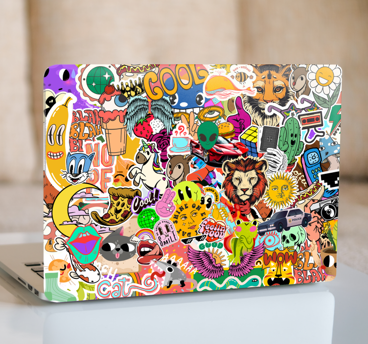 Skvělé náhodné návrhy Samolepka na notebook - TenStickers
