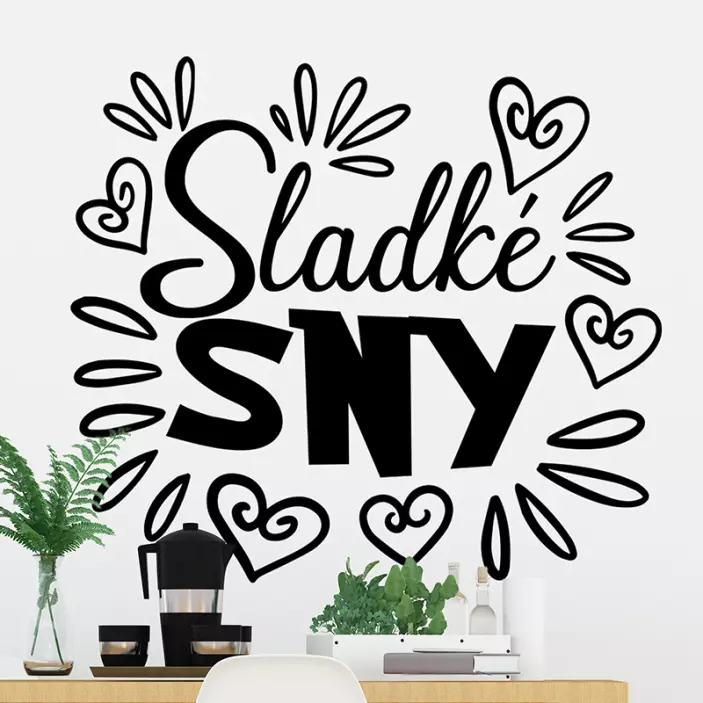 Nálepka domů s textem sladké sny - TenStickers