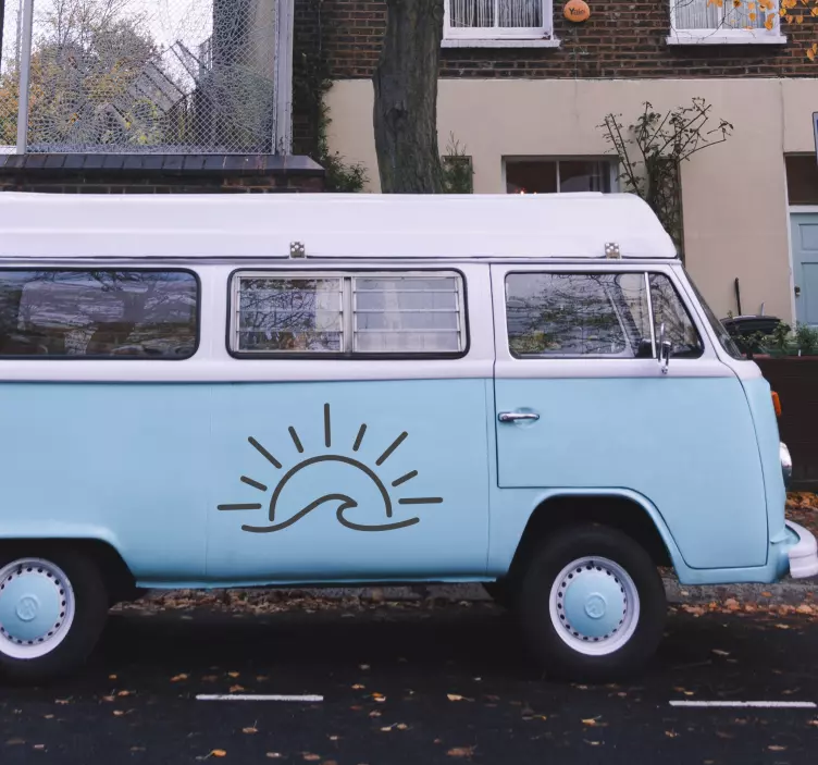 Sluneční vlna Caravan nálepka - TenStickers