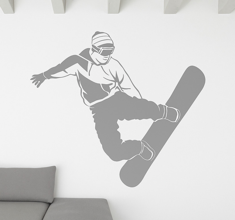 Snowboardista němý úchop samolepka extrémního sportu - TenStickers